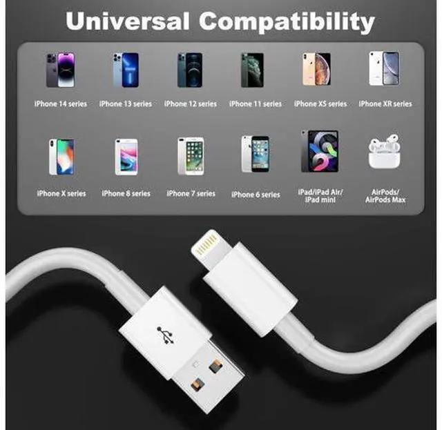 Alt view image 6 of 7 - Car Carplay Cable USB A to Lightning Cable MFi Certified Charger Cord Compatible with iPhone 14pro max/14/13/12/11/XS/XR/X/8/7 iPad 4/5/6/7/8 Air 2/3 Car Charging Cable (3FT)