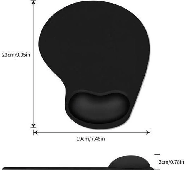Alt view image 6 of 7 - Ergonomic Mouse Pad with Wrist Rest Support Mousepad with Comfortable Gel Wrist and Non-Slip PU Base for Pain Relief Computer Laptop Office Home (Black)