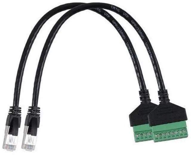 Main image of 2Pcs RJ45 Male to 8 Pins Screw Terminal Block Adapter for Cat5 Cat6 Cat7 Ethernet Extender CCTV Digital Internet,RJ45 Male Plug to 8pins Terminal Ethernet Connector