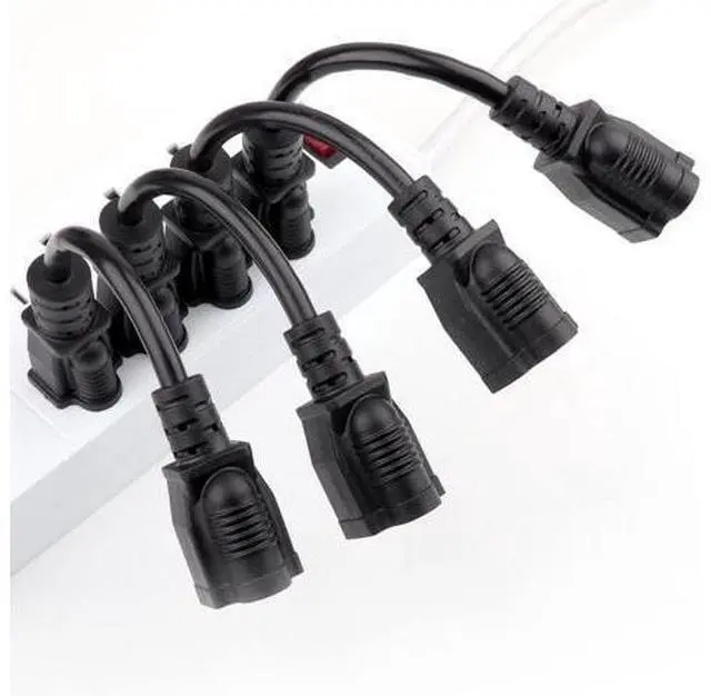 Alt view image 6 of 7 - K KASONIC - 8 inch Short Power Extension Cord Outlet Saver, ETL Listed, SJTW 16AWG/13A 3 Prong Indoor/Outdoor Use, 4 Pack, Black