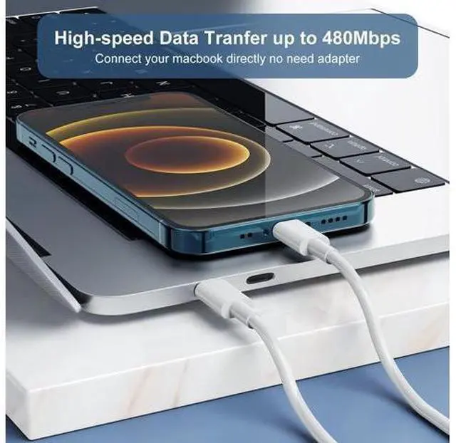 Alt view image 5 of 7 - 6ft iPhone Charger USB C Lightning Cable Usbc to Lighting Fast Charging Cord for iPhone 13 12 Charger Cable 6 ft MFi Certified Long Type C Wire for iPhone 13 12 Pro Max 11 X XS XR 8 Plus