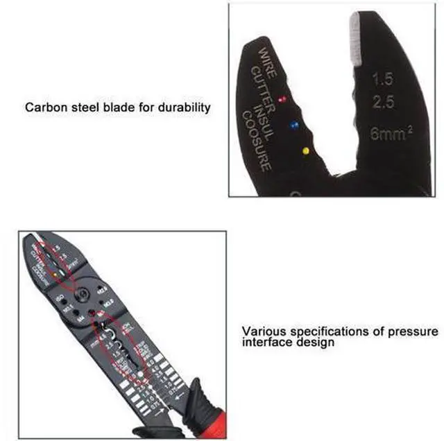 Alt view image 4 of 7 - FS-051 Multi-functional Crimping Pliers Terminals Crimping Tools Wire Stripper Multi Tool Tools Hands Plier