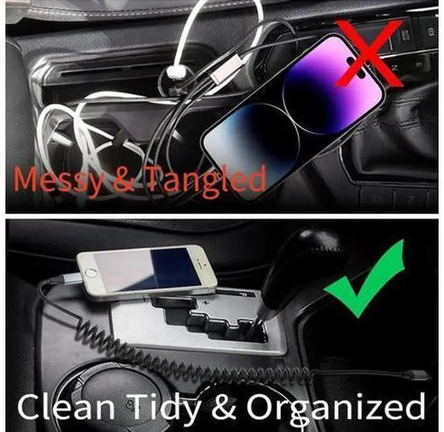 Alt view image 5 of 6 - Coiled USB C to Lightning Cable 2Pack USB Type C to Lightning Cable Retractable iPhone Charger Cord for Car Short USBC iPhone Charger for iPhone14/13/12/11 Pro Max/XS MAX/XR/XS/X/8/7/Plus/6S iPad