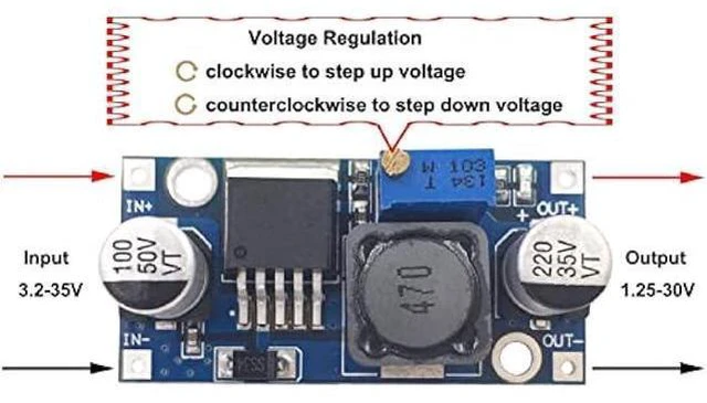 Alt view image 3 of 6 - 6 Pack LM2596 DC to DC High Efficiency Voltage Regulator 3.2-35V to 1.25-30V Buck Converter DIY Power Supply Step-Down Module