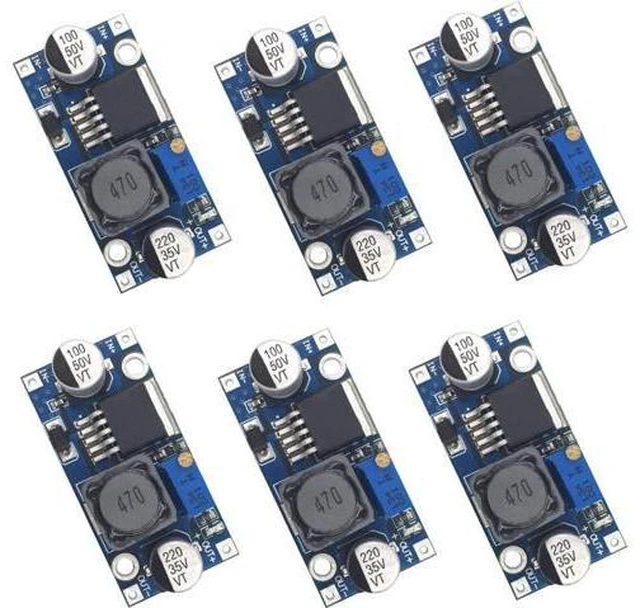 Main image of 6 Pack LM2596 DC to DC High Efficiency Voltage Regulator 3.2-35V to 1.25-30V Buck Converter DIY Power Supply Step-Down Module