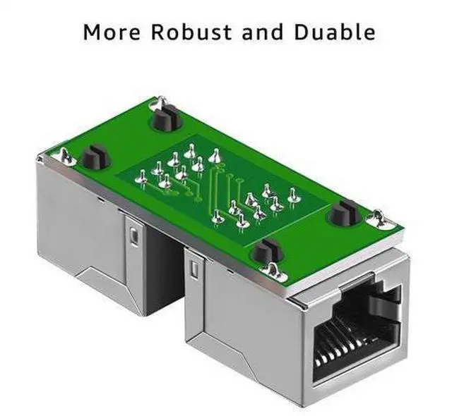 Alt view image 5 of 7 - DEFACE RJ45 Coupler Cable Coupler Cat8 Cat7 Cat6 Cat5e Female to Female Ethernet Adapter 10pcs per Pack Black