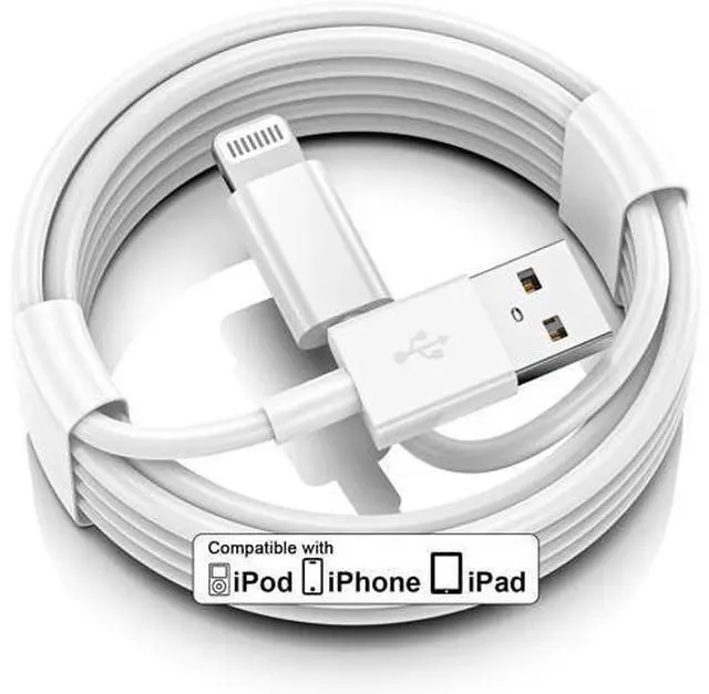 Main image of Car iPhone Carplay Cable Car Charger Cord USB A to Lightning Cable Fast Charging & Data Transfer for iPhone 14/13/12/11 Pro Max XR XS X 8 7 6 Plus SE Tangle-Free 3ft White