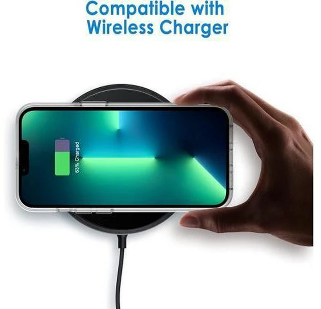 Alt view image 4 of 6 - Case for iPhone 13 Pro 6.1-Inch Non-Yellowing Shockproof Phone Bumper Cover Anti-Scratch Clear Back (Clear)
