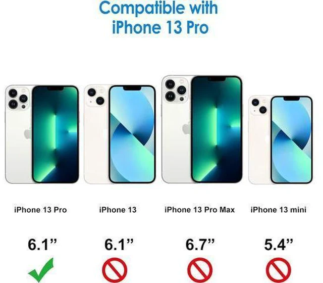 Alt view image 2 of 6 - Case for iPhone 13 Pro 6.1-Inch Non-Yellowing Shockproof Phone Bumper Cover Anti-Scratch Clear Back (Clear)