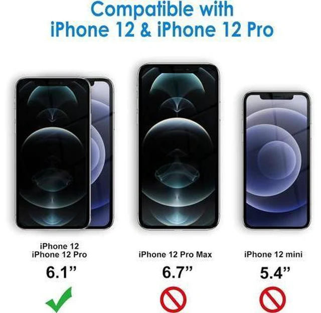 Alt view image 2 of 6 - Case for iPhone 12/12 Pro 6.1-Inch Non-Yellowing Shockproof Phone Bumper Cover Anti-Scratch Clear Back (HD Clear)