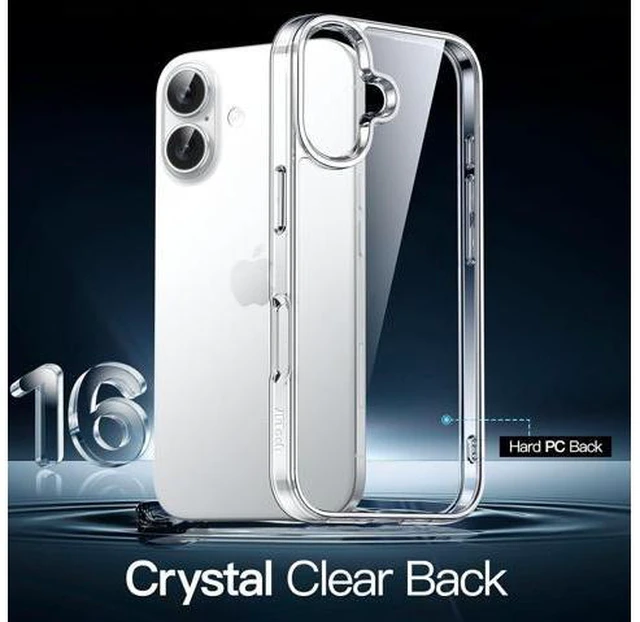Alt view image 3 of 6 - Case for iPhone 16 6.1-Inch Non-Yellowing Shockproof Phone Bumper Cover Anti-Scratch Clear Back (Clear)