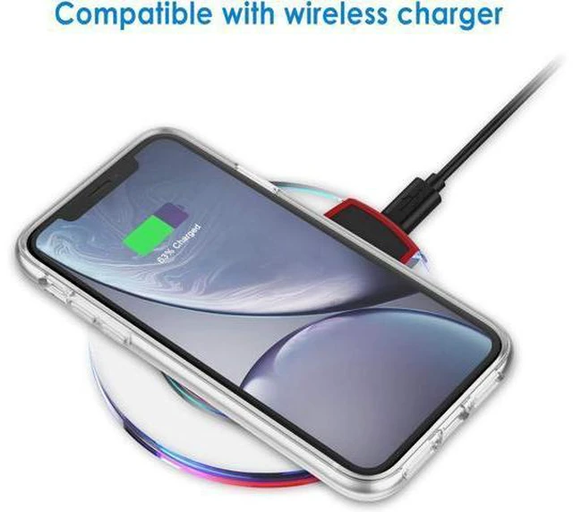 Alt view image 3 of 7 - Case for iPhone XR 6.1-Inch Non-Yellowing Shockproof Phone Bumper Cover Anti-Scratch Clear Back (Clear)