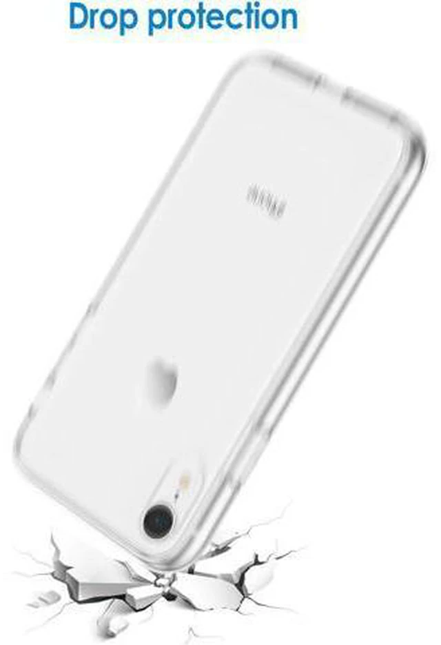 Alt view image 4 of 7 - Case for iPhone XR 6.1-Inch Non-Yellowing Shockproof Phone Bumper Cover Anti-Scratch Clear Back (Clear)