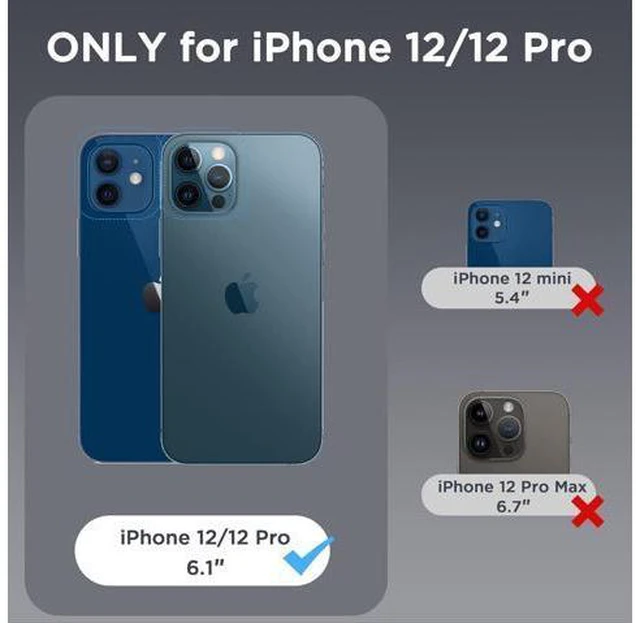 Alt view image 2 of 7 - Magnetic Case for iPhone 12 & iPhone 12 Pro 6.1 inch-Compatible with MagSafe & Magnetic Car Phone Mount Not Yellowing Anti-Scratch (Clear)