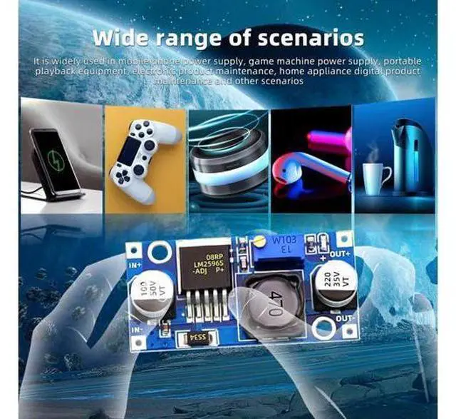 Alt view image 5 of 7 - 10 Pack LM2596 DC-DC Adjustable Buck Converter 3.0-40V to 1.5-35V Power Supply Step Down Voltage Regulator Module