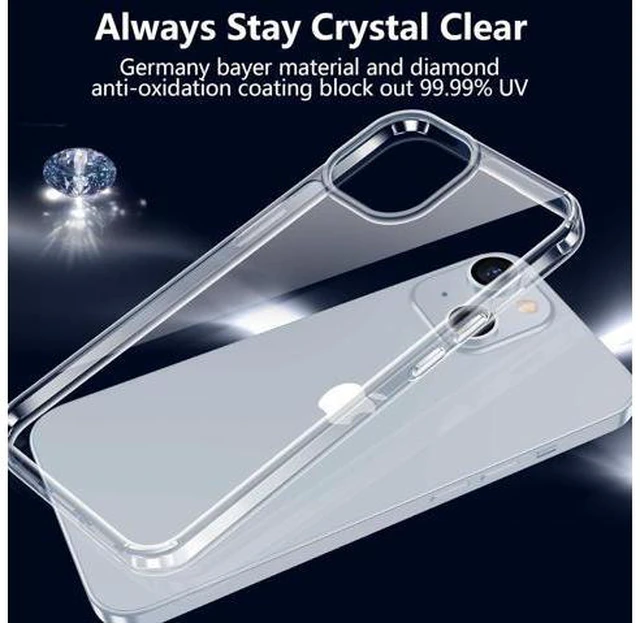 Alt view image 4 of 7 - Redpepper for iPhone 15 Case 6.1-Inch Non-Yellowing Shockproof Phone Bumper Cover Anti-Scratch Clear