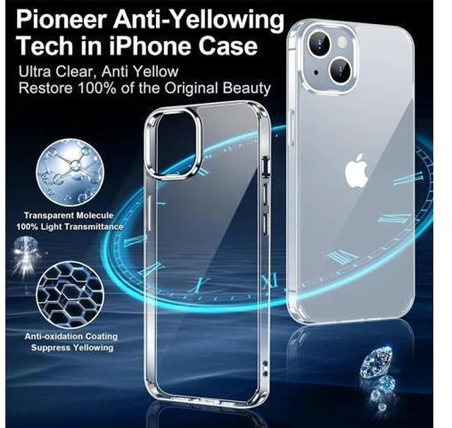 Alt view image 6 of 7 - Redpepper for iPhone 15 Case 6.1-Inch Non-Yellowing Shockproof Phone Bumper Cover Anti-Scratch Clear