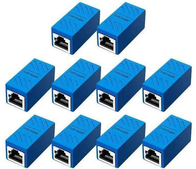 Main image of Network Coupler, Ethernet Cable Extender Female to Female, Cat6 Inline Couplerin, Cat5 Connectors, for Cat7/Cat6/Cat5/Cat5e Ethernet Extension Cable (10 Pack Blue)