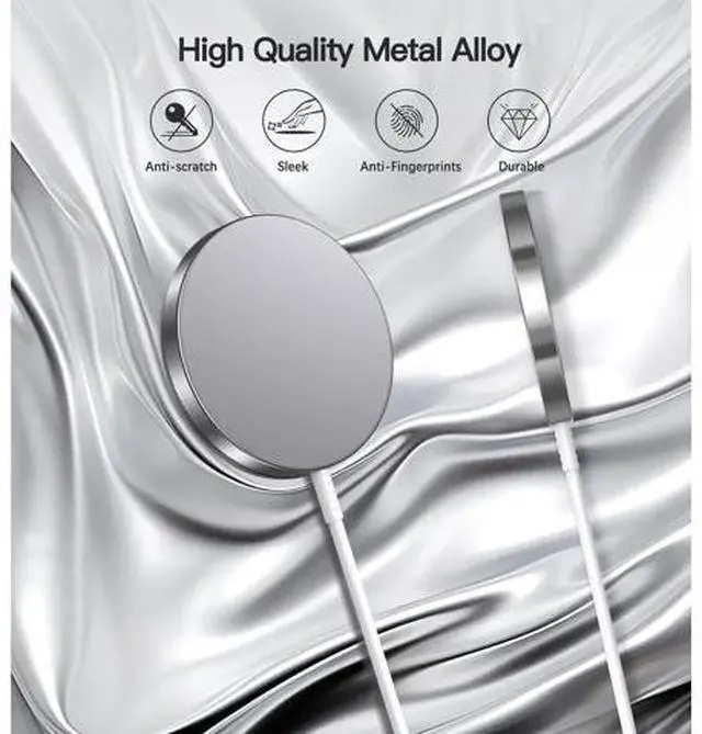 Alt view image 7 of 7 - Magnetic Wireless Charger 15W Fast Mag Safe Charger for Cell Phone 16 Pro Max/16 Pro/16 Plus/16/15/14/13/12 Series 2 Pack Charging Pad for AirPods 3/2/Pro 2/Pro Mag-Safe Original Replacement