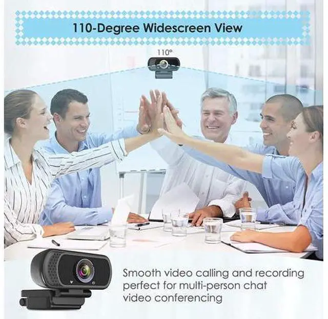 Alt view image 3 of 7 - ToLuLu 1080P Webcam with Microphone, HD Webcam Web Camera with Tripod Stand, Widescreen USB Computer Camera, Streaming Mic Webcam for Online Calling/Conferencing, Zoom/Facetime/YouTube Laptop Desktop