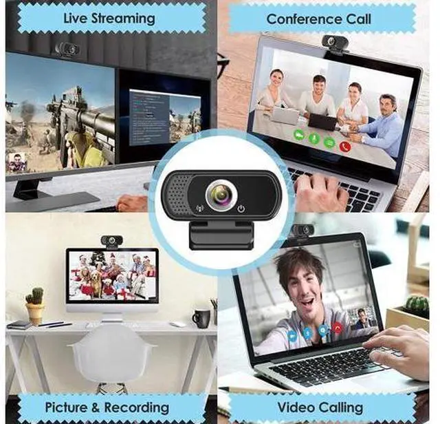 Alt view image 7 of 7 - ToLuLu 1080P Webcam with Microphone, HD Webcam Web Camera with Tripod Stand, Widescreen USB Computer Camera, Streaming Mic Webcam for Online Calling/Conferencing, Zoom/Facetime/YouTube Laptop Desktop