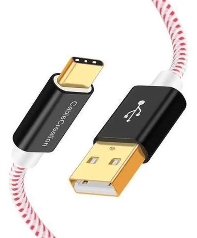 Main image of Short USB C Cable 0.8 FT USB A to USB C Cable USB to C Cable Braided Fast Charging Cable 3A 480Mbps Data, Compatible with MacBook Air Chromebook Pixel Galaxy S21 S20 S10 25CM/Red