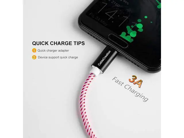 Alt view image 3 of 7 - Short USB C Cable 0.8 FT USB A to USB C Cable USB to C Cable Braided Fast Charging Cable 3A 480Mbps Data, Compatible with MacBook Air Chromebook Pixel Galaxy S21 S20 S10 25CM/Red