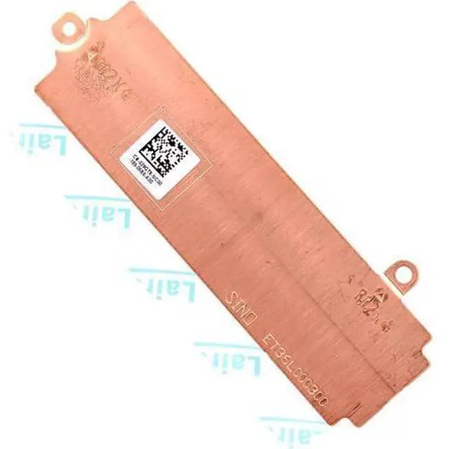 Alt view image 3 of 7 - Slot 2/Slot 1 M.2 2280 SSD Heatsink 26X1Y w/Support Bracket MHKK8 Set for Dell Alienware M15 R5 Ryzen Edition M15 R6