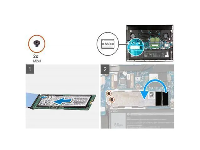 Alt view image 6 of 7 - Fleshy Leaf 2nd M.2 2280 SSD Heatsink Thermal Shield w/Support Bracket Replacement for Dell G7 15 7500 G7 17 7700 Gaming Laptop 0KKCTR KKCTR 0PXNWV PXNWV
