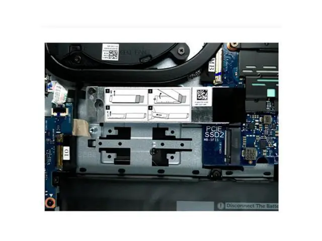 Alt view image 7 of 7 - Fleshy Leaf 2nd M.2 2280 SSD Heatsink Thermal Shield w/Support Bracket Replacement for Dell G7 15 7500 G7 17 7700 Gaming Laptop 0KKCTR KKCTR 0PXNWV PXNWV