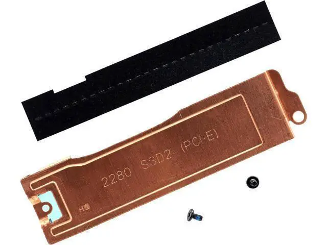 Alt view image 6 of 6 - Slot 2 M.2 2280 SSD Heatsink Cover 0JFF2T JFF2T SSD2 Thermal Bracket wInsulation Sheet for Dell XPS 17 9700 9710 Precision 17 5750, (0HFD3T)