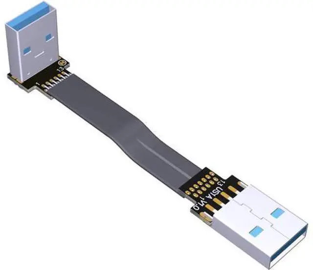 Main image of ADT-Link USB 3.0 Cable USB to USB Cable Type A Male to Male Extension Cable Super Speed HDD 90/270 Degree Angle Up/Down Angled (30cm,S1-S2)