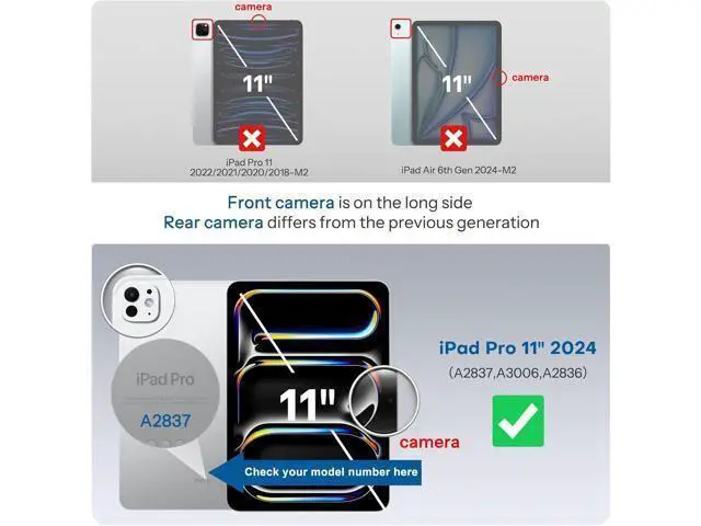 Alt view image 2 of 7 - Screen Protector for iPad Pro 11 Inch 2024 M4 (5th Generation), 2 Pack Tempered Glass Film Guard for iPad Pro 11, Alignment frame, Case Friendly, Apple Pencil Pro Compatible