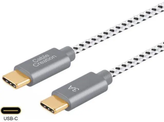 Main image of USB C Cable 1m 3.3FT 60W USB C to USB C Fast Charging Cable USB Type-C to C Cable Braided 3A 60W 480Mbps Data for MacBook Pro Air iPad Air Pro S21/S20+/S20 Pixel 4/5 etc. Space Gray