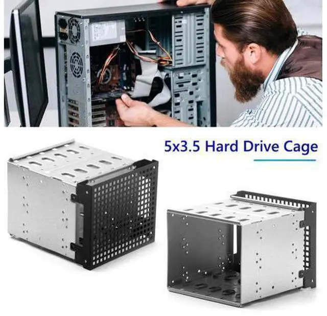 Main image of Hard Drive Cage Rack 5.25 inch to 5x 3.5inch Bracket Computer Accessories Space Detachable DIY Hard Drive Disk Tray