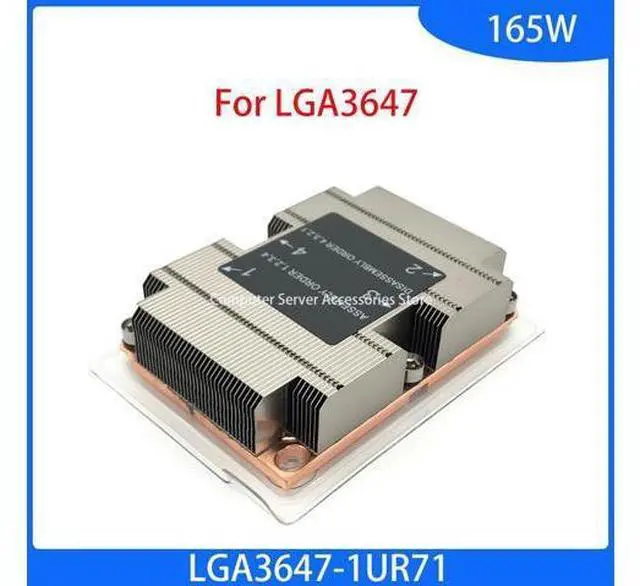 Main image of LGA3647-1UR71 165W Server 1U Radiator 2 Heat Pipes Heatsink for LGA 3647 Desktop Host Mute CPU Cooler Computer Active Mute