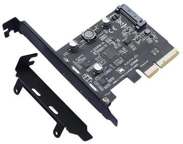 Main image of PCI-E PCI Express 4X To USB 3.1 Gen 2 (10 Gbps) 2-Port Type C Expansion Card ASM3142 Chip 15-Pin Connector For Windows/Linux