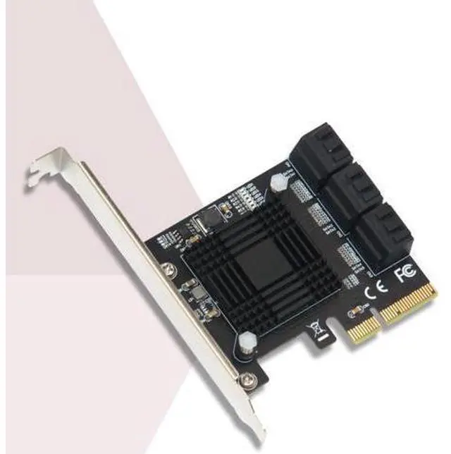 Main image of C5AE PCI-E 4X To SATA 3.0 Expansion Card 6 Full Speed Ports 6G Transfer Expansion Hard Drive for Win7 / 8/10 / Linux