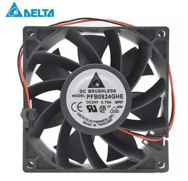 Main image of For Delta PFB0924GHE CK20 Server Cooler Fan 9238 DC 24V 0.76A 92X92X38mm 2-wire