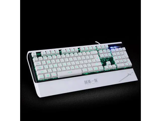 Alt view image 2 of 2 - 104 Keys Mechanical 3 LED Backlit USB Wired Game keyborad Switches Gaming