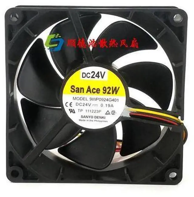 Main image of 9WP0924G401 DC 24V 0.19A 90x90x25mm 3-wire Server Cooler Fan