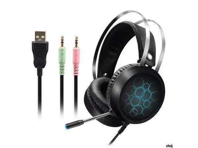 Alt view image 2 of 2 - Music Gaming Headset with Microphone Headphones Surround USB 7.1&3.5MM Wired Earphone for PC Computer X box One PS4 RGB