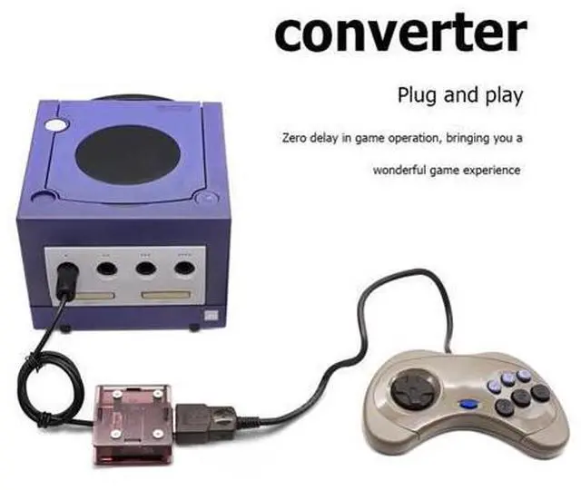 Main image of Portable Converter Adapter Replacement Game Controller Adapter Plug and Play for SS SEGA To for NGC Wii Game Console Accessories