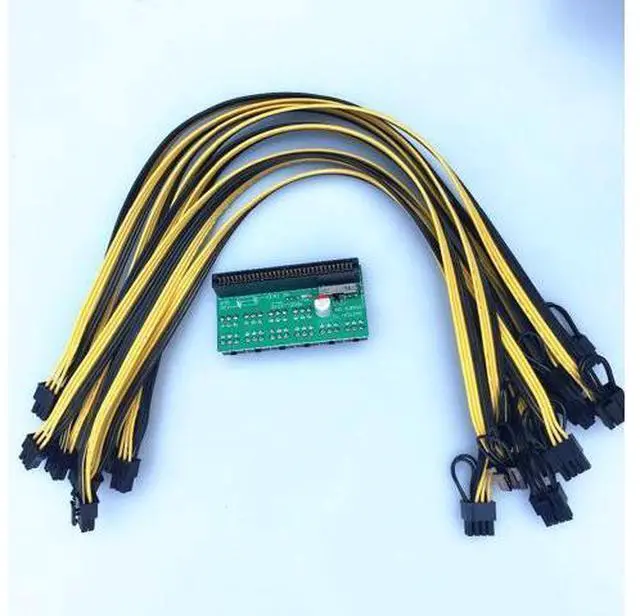 Main image of free ship DPS-1200FB Power Supply Adapter Board+10 Pcs 6+2P Cable 40cm For Ethereum Mining Breakout Adapter with 10Pcs 8P psu