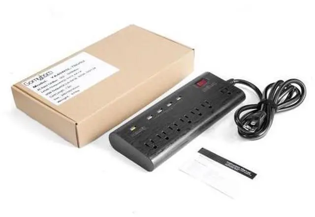 Main image of USB Charger Power Socket 7 Way Outlets 1 QC 3.0 USB Port and 4 Smart USB Port Extension Lead Power Strip Surge Protection