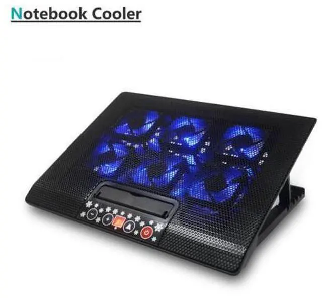 Main image of Laptop Coolers PC Cooler Notebook Cooling Pad 2 USB Ports 6 Silent Led Fans Powerful Air Flow Portable Adjustable Laptop Stand