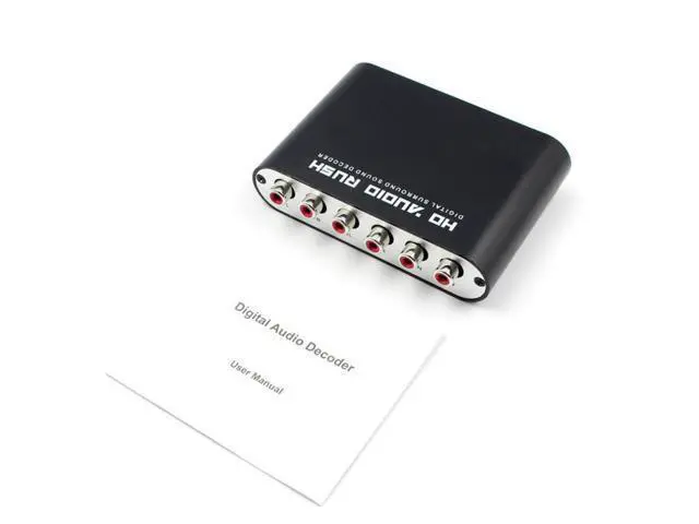 Alt view image 2 of 2 - Digital 5.1 Audio Decoder Converter Dolby Dts/Ac-3 Optical To 5.1-Channel Analog Converter Sound Audio Adapter Amplifier For TV