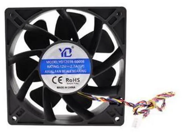 Main image of 12CM 2.7A 12308 25dB-A High Precision Double Ball Bearing Server Cooling Fan for Bitcoin Miner