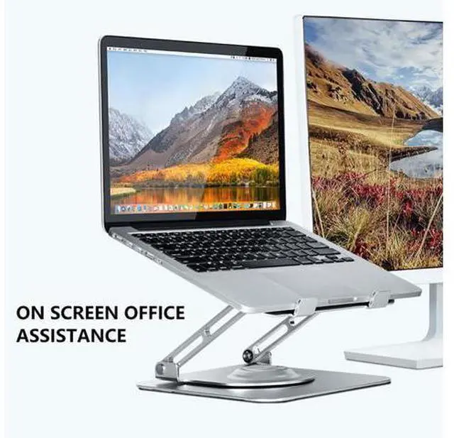 Main image of Foldable Laptop Stand 360 Rotating Cooling Bracket Support Portable Liftable Laptop Cooling Holder Aluminum Alloy for 10-17 Inch