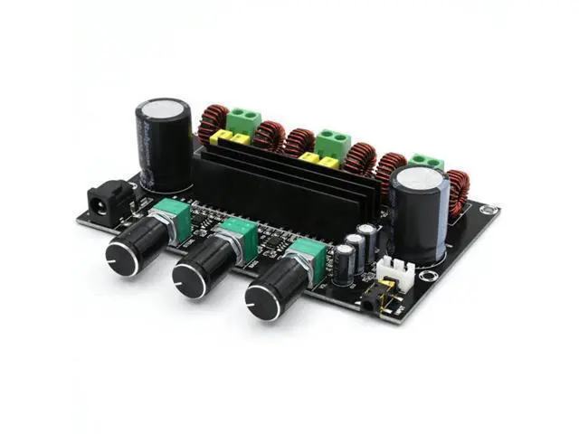 Alt view image 2 of 2 - XH-M573 TPA3116D2 80W+80W+100W 2.1 Channel TPA3116 Digital Power Amplifier Board Bass Subwoofer Amplifier Black TDA3116D2 1.2MHZ